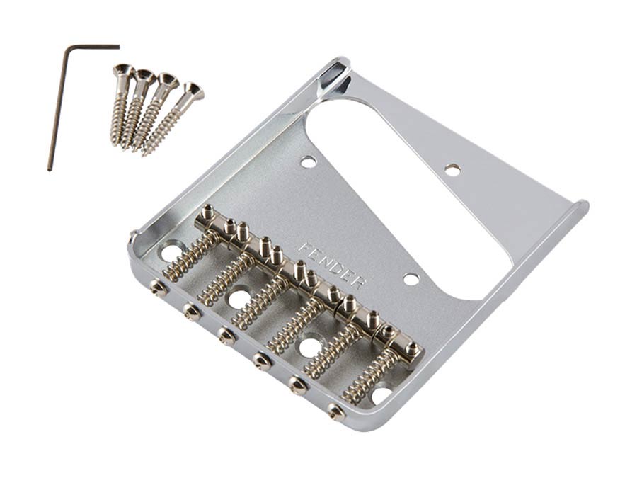 Fender bridge assembly Vintage Telecaster®, six saddle, chrome