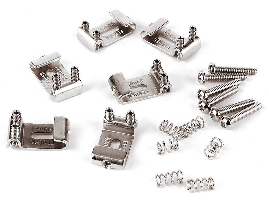 Fender tremolo saddles, American Vintage Strat, chrome, set of 6