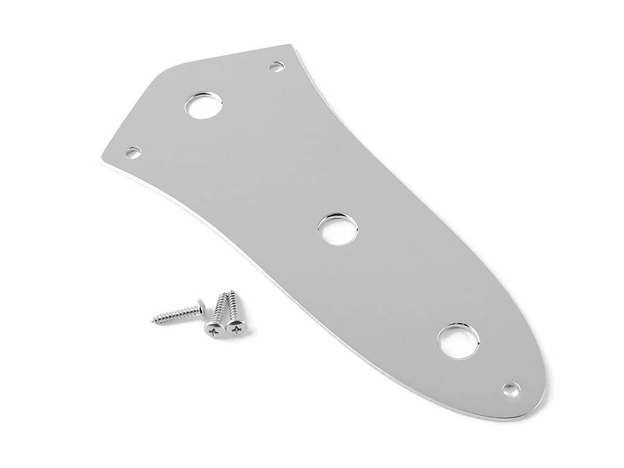 Fender control plate, ’62 Jazz Bass®, 3 hole, chrome