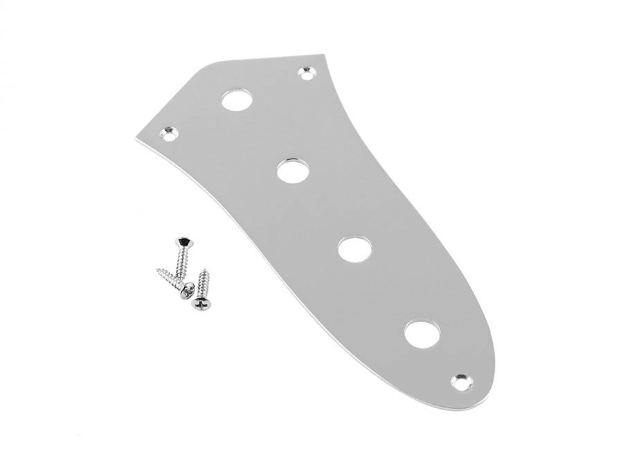 Fender control plate, Jazz Bass®, standard 4 hole, chrome