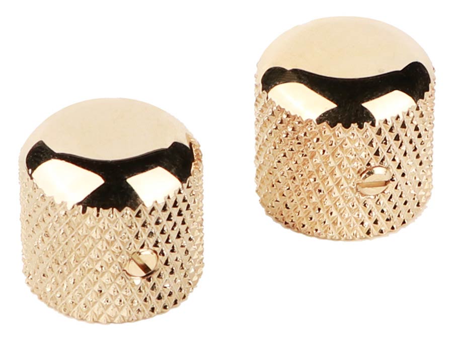 Fender knob vintage dome style for Tele, gold, set of 2