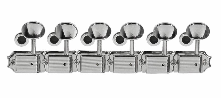 Fender machine heads, vintage Kluson style strat/tele LH, mounting materials included, nickel, set of 6
