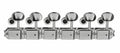 Fender machine heads, vintage Kluson style strat/tele LH, mounting materials included, nickel, set of 6