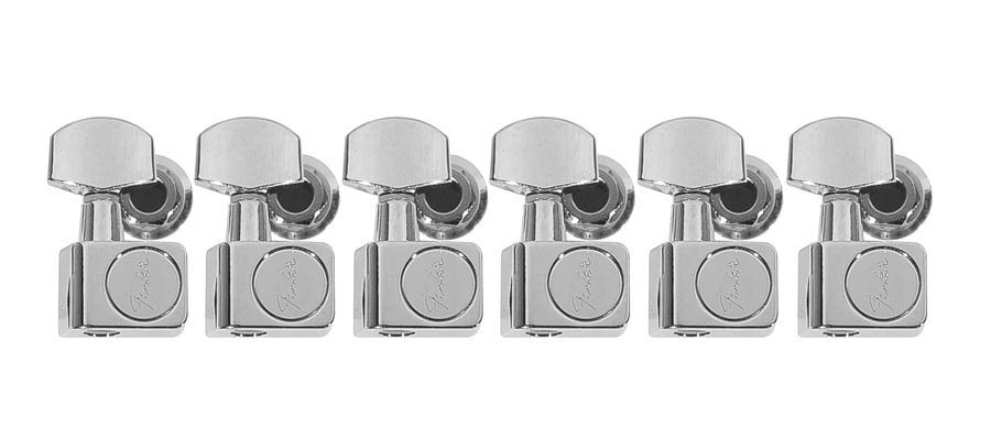 Fender machine heads, American Standard, 2 guide pins, set of 6, chrome