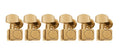 Fender machine heads, American Standard, 2 guide pins, set of 6, gold
