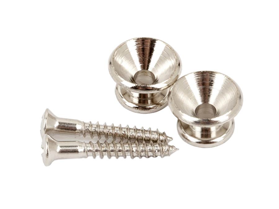 Fender strapbuttons, nikkel, 2 stuks