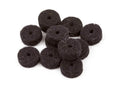 Fender strap button felt washers, 12 pcs, black