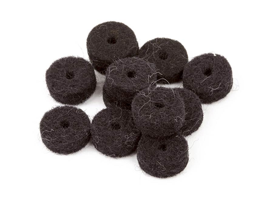 Fender strap button felt washers, 12 pcs, black