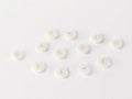 Fender strap button felt washers, 12 pcs, white