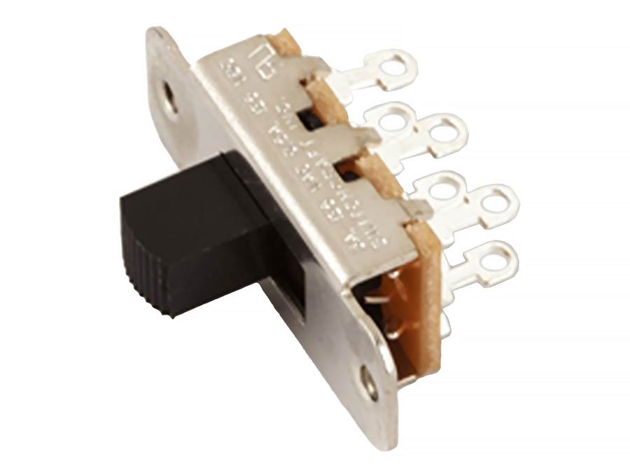 Fender slide switch, DPDT, Jaguar/Jazzmaster/Mustang, black