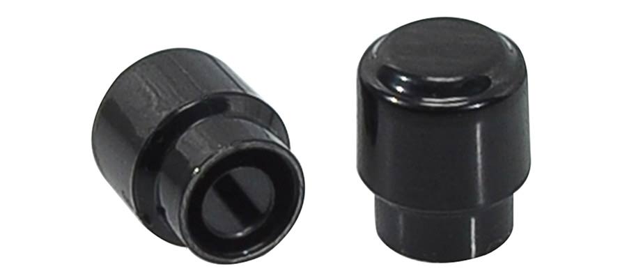 Fender switch tips Tele, barrel model, black, 2 pcs