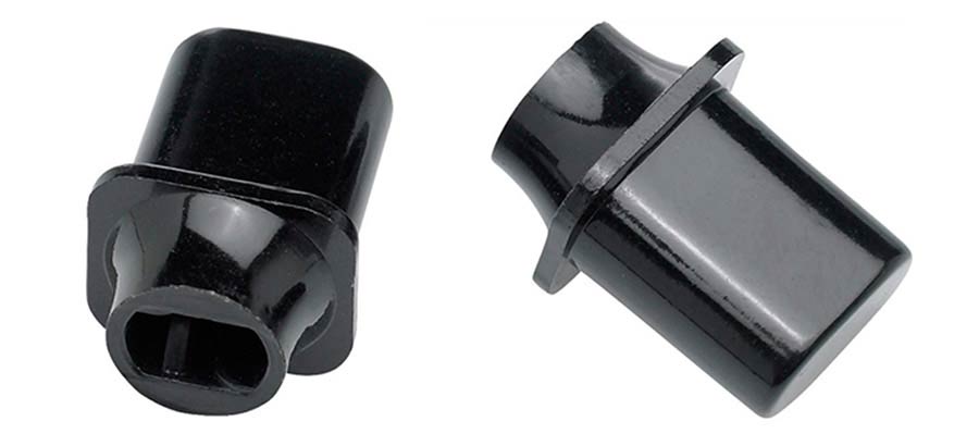 Fender switch tips Tele, 'top hat' model, black, (2 pcs