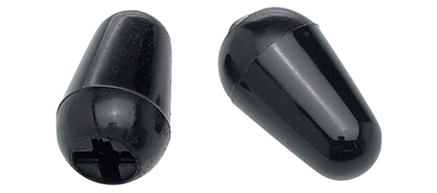 Fender switch tips Strat, 2 pcs, black