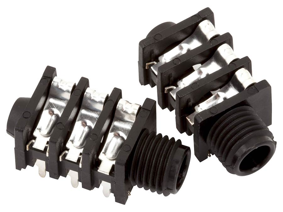 Fender 3-pole amplifier jacks, 2 pcs