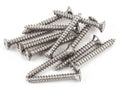 Fender bridge mounting screws, 5 x 1, chrome, 12 pcs