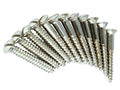 Fender bridge mounting screws, vintage '52 Tele, 6 x 1 slotted, nickel, 12 pcs