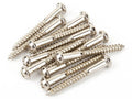 Fender bridge mounting screws, vintage Strat, 6 x 1-1/4, nickel, 12 pcs