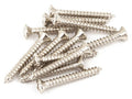 Fender bass bridge mounting screws, 5 x 1", chrome, 12 pcs