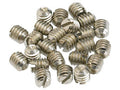 Fender control knob set screws, 8-32 x 3/16, nickel, 24 pcs