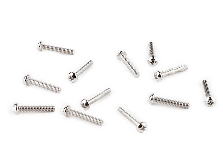 Fender intonation screws, vintage Strat, 4-40 x 5/8, nikkel, 12 pcs