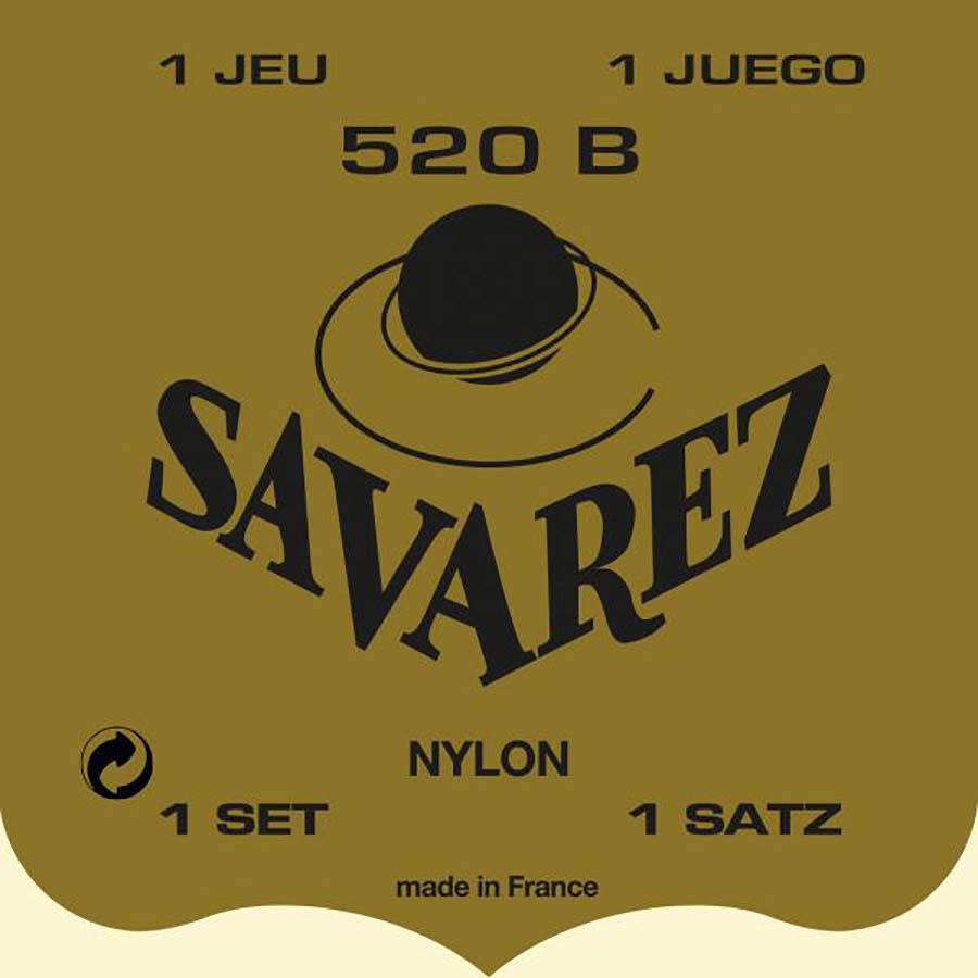 Savarez: Snarenset Klassieke Gitaar, Blanc, Rectified Nylon, Traditional Basses, Soft Tension