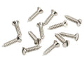 Fender pickguard/control plate mounting screws, '50s era Tele, 4 x 1/2 slotted, nickel, 12 pcs