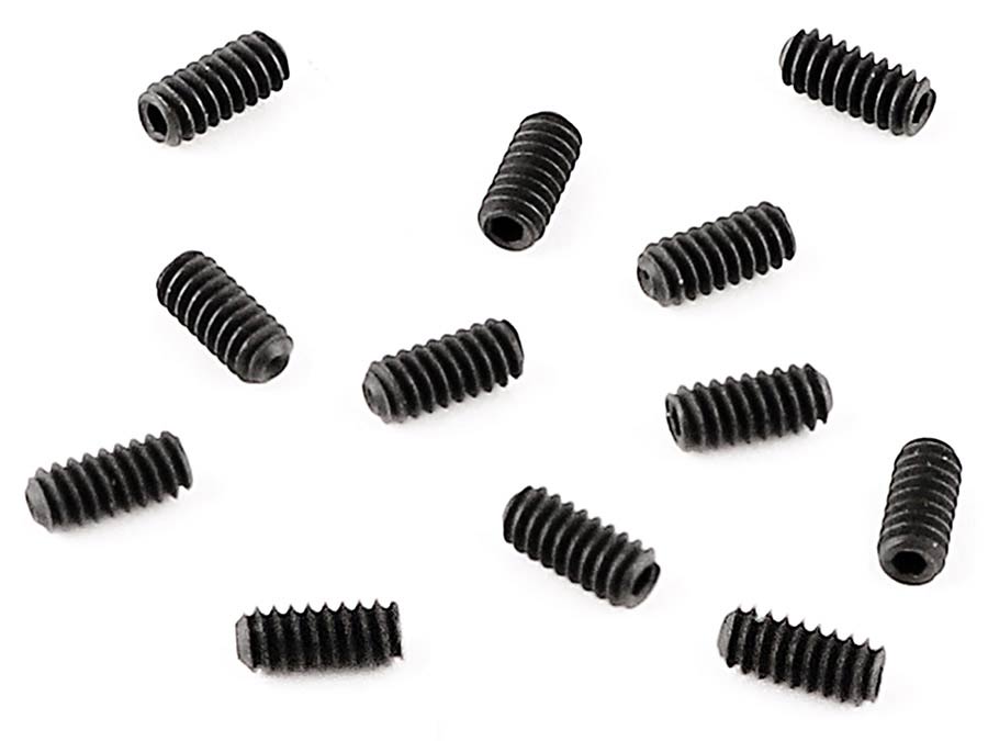 Fender saddle height screws, American Series Strat '86-'07, 1/4", zwart, 12 pcs