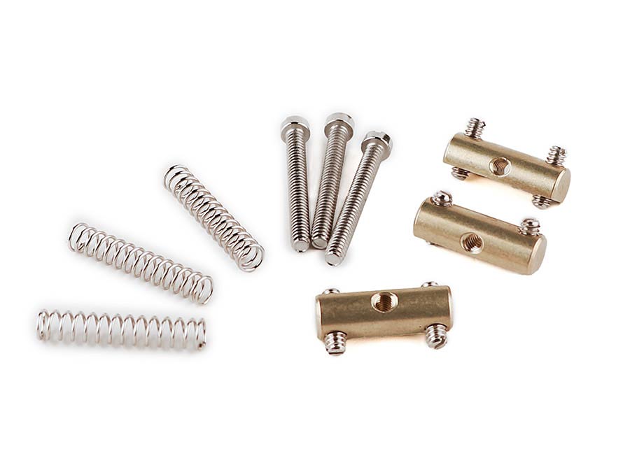 Fender brugzadel, Vintage Tele, threaded, brass, set of 3