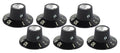 Fender amplifier knobs, standard Blackface, black, set of 6