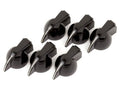 Fender amplifier knobs, chicken head"style, black, set of 6