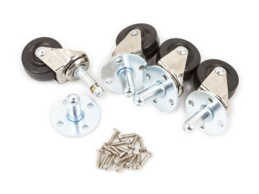 Fender swivel casters including mounting cups and screws, set of 4