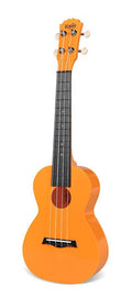 concertukelele polycarbonaat, achterblad met akoestische kamers, oranje