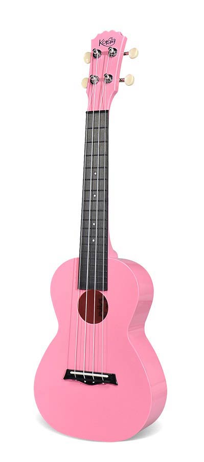 concertukelele polycarbonaat, achterblad met akoestische kamers, roze