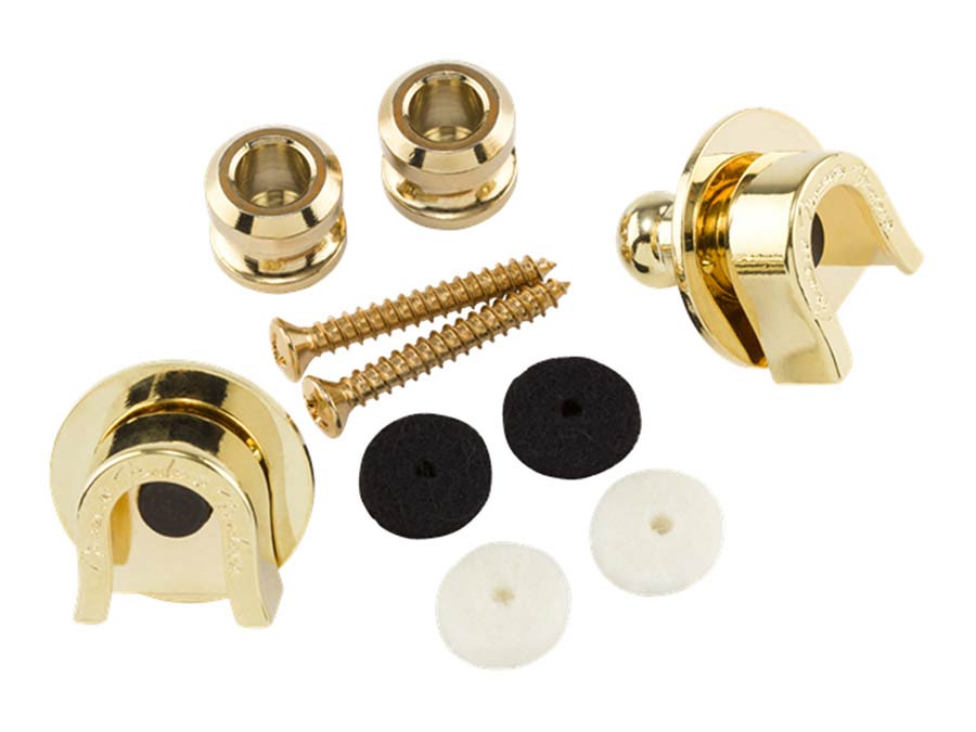 Fender strap buttons, Schaller, goud, 2 stuks