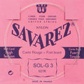 Savarez: G-3-Snaar, Silverplated Nylon (Rouge), Sluit Aan Bij 520-F Set, Hard Tension