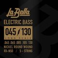 La Bella RX Series 5-snarige basgitaarsnaren 0045-0065-0080-0100-0125-0045