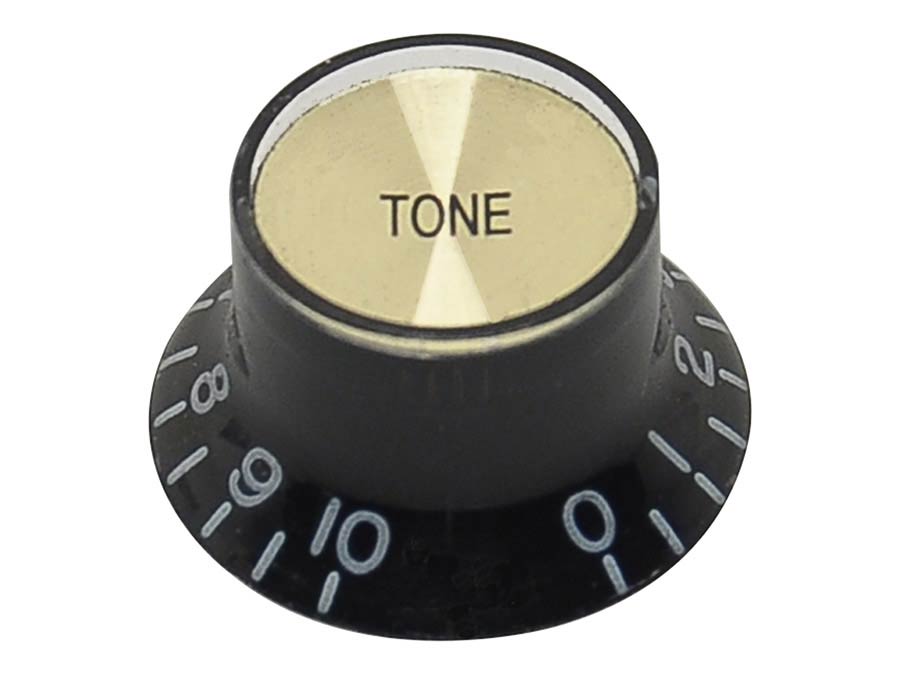 Boston KB-132-T Bell knob SG model, black with gold cap, tone