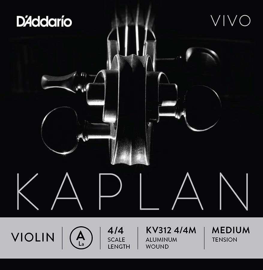D'Addario KV312-44M Vioolsnaar A-2 4/4 Aluminium Omwonden Medium