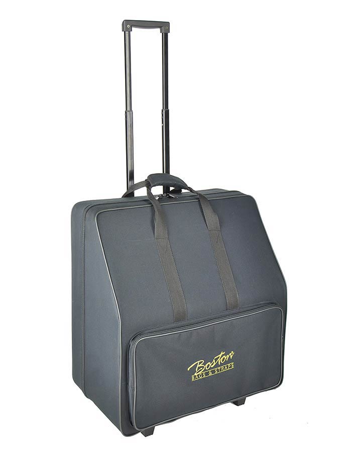 Boston AFB-2096-T Accordeon trolley softcase met schuim, zwart, voor 96 bassen, 37 toetsen
