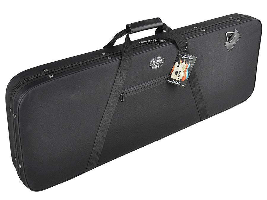 Boston CEG-250 Nylon softcase met polystryreen vulling voor electrische gitaar, met accessoire vak, schouderriem