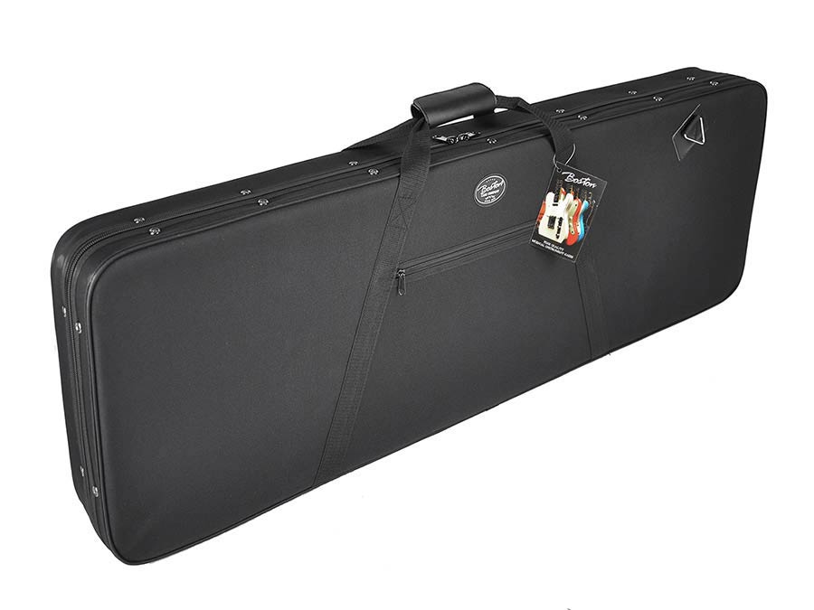 Boston CEB-250 Nylon softcase met polystryreen vulling voor basgitaar, met accessoire vak en schouderriem