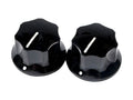 Fender Genuine Replacement Part knob set for Jaguar/Mustang Bass, large, black, 2 pcs
