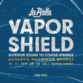 La Bella Vapor Shield Series Akoestische gitaarsnaren Extra licht 0010-0014-0020-0028-0038-0050