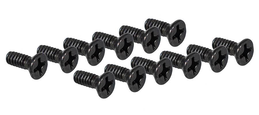 Fender screw, M6-32X3/8 FH HEX BLK (D