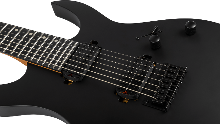 Spira Guitars S-407 MBK – 7-snarige elektrische gitaar – Zwart