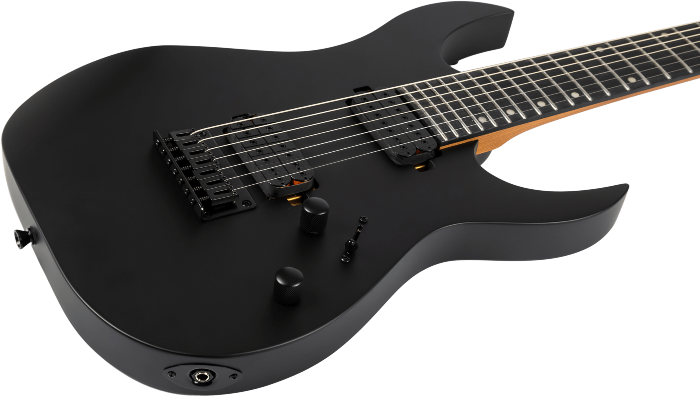 Spira Guitars S-407 MBK – 7-snarige elektrische gitaar – Zwart
