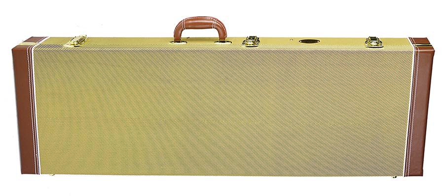 Boston CEG-105 Koffer voor elektrische gitaar, hout, rechthoekig model, tweed