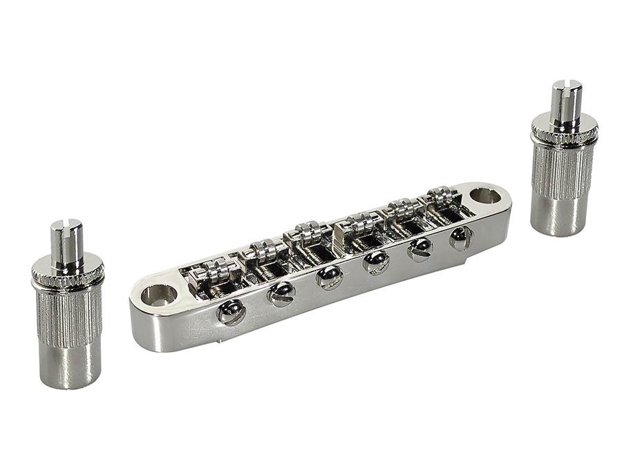 Boston B-205-N Brug voor e-gitaar, roller bridge model, nikkel, met studs