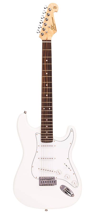 SX ED1 elektrische gitaar (wit)