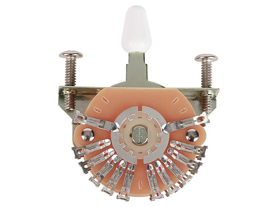 Boston SSW-210-W Lever super switch (20 contact points) 5-way, open model, vintage, with white cap